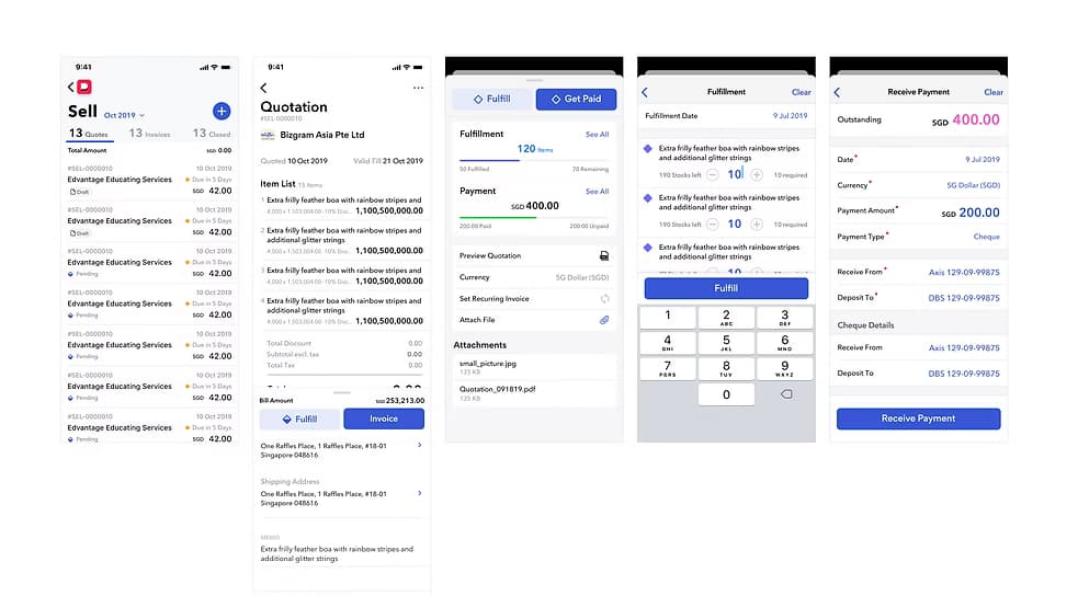 Web and mobile UI variations