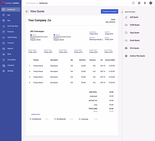 Create record screen