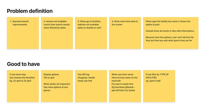 Problem definition and good-to-have ideas